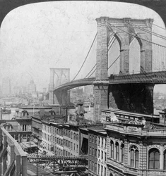Pont de Brooklyn, New York, USA, 1901