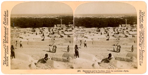 Damas et ses jardins, vus du nord-ouest, Syrie, 1900