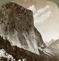 El Capitan et Half Dome, vallée de Yosemite, Californie, USA