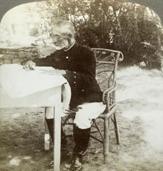 Général Nogi au quartier général japonais, Port Arthur, Mandchourie, vers 1904-1905
