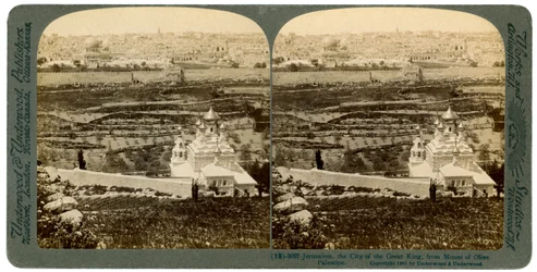 Jérusalem, vue depuis le mont des Oliviers, Palestine, 1901