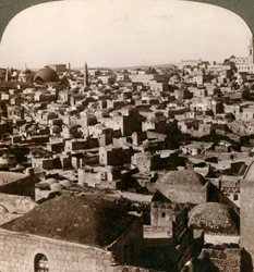 Jérusalem, vue depuis le mur nord, Palestine, 1897