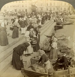 Bateaux de marché, Helsinki, Finlande