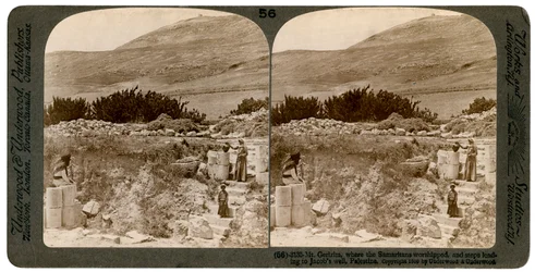 Mont Garizim, où les Samaritains adoraient, Palestine, 1900