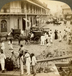 Route de Rosario et église de Binondo, Manille, Philippines