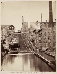 Plan incliné sur le canal Morris and Essex, Newark, New Jersey, vers 1870.