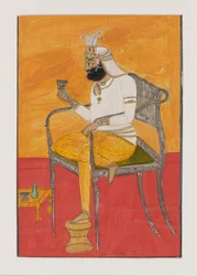 Homme assis sur une chaise de type européen, 19e siècle
