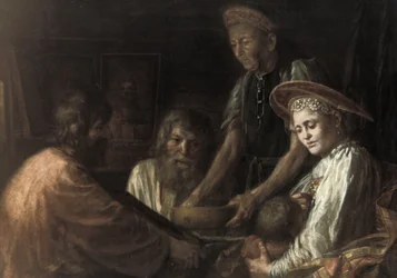 Paysans dînant par Mikhail Shibanov, 1774