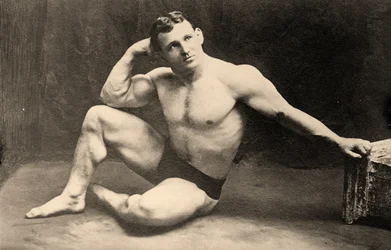 Portrait du lutteur poids lourd, Johann Lem, c.1910