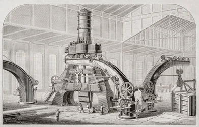 Marteau à vapeur du 19ème siècle, ou marteau pilon