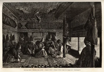 Une école tatare à Schusha (Transcaucasie, Russie), l