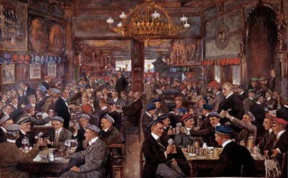 Une brasserie à Leipzig (Allemagne)