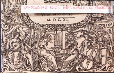 Un concert (détail). Frontispice du Compendium de musique par Adam Gumpeltzhaimer