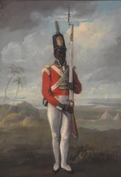 Un soldat du 8e régiment des Antilles