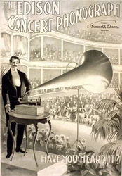 Publicité pour le gramophone Edison « Le phonographe de concert Edison, l