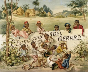 Affiche publicitaire pour le Champagne Abel Gérard, fin XIXe siècle