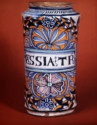 Albarello : vase de pharmacie, faïence