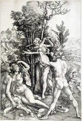 Figure allégorique de la jalousie - gravure du 16ème siècle