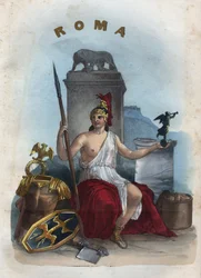 Allégorie de Rome - gravure tirée de « Usi e Costumi di Tutti i Popoli dell