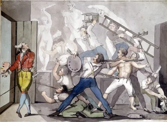 Allégorie du peintre. Gravure du 19e siècle