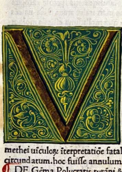 Alphabet : lettre miniaturisée V