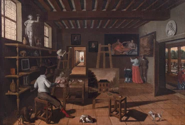 Un artiste dans son atelier