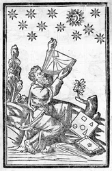 Un astrologue mesure la hauteur pendant l