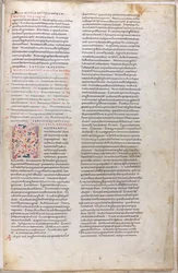 Une page enluminée de la Bible du 11e siècle