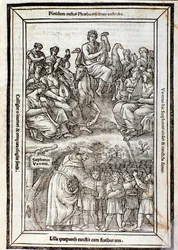 Apollon et les Muses. Page de Recanetum de musica aurea