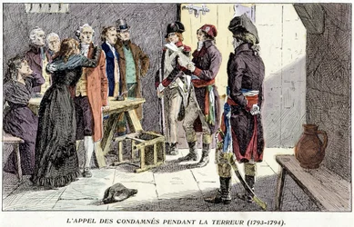 Appel des condamnés pendant la Terreur (1793-1794)