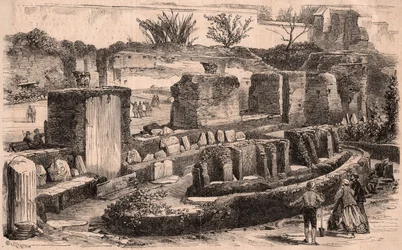 Fouilles archéologiques organisées par Napoléon III à Rome dans la zone du Palais des Césars