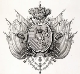 Armoiries de la Toscane, début XIXe siècle. Léopold de Toscane