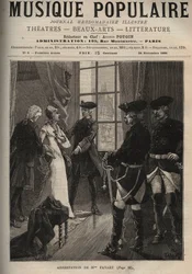 Arrestation de Madame Favart Marie Justine Benoîte Duronceray, dite Madame Favart (1727-1772), comédienne et chanteuse française