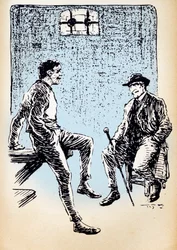 "Arsène Lupin en prison discute avec l