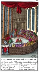 Assemblée du Concile de Trente (1545-1563), gravure de 1706.
