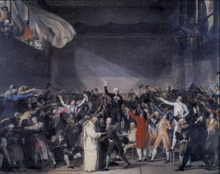 Bailly lit le texte du Serment du Jeu de Paume le 20 juin