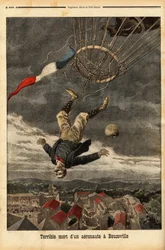 Accident de ballon à Beuzeville, suite à une perte de gaz, l