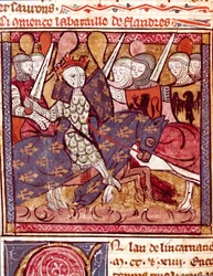 Bataille de Flandre. Miniature de 