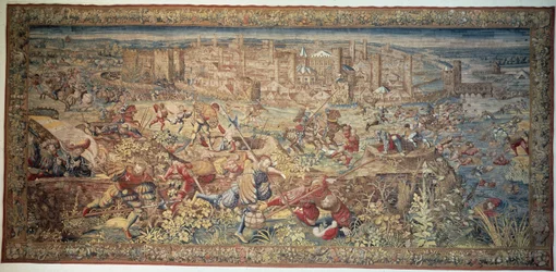 Bataille de Pavie. Tapisserie. XVIIe siècle. Musée de Capodimonte, Naples.