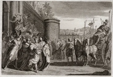 Bible de Royaumont, Ancien Testament : Jephté sacrifie sa fille. Jephté, l