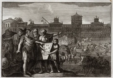 Bible de Royaumont, Ancien Testament : Roi Cyrus. Cyrus II le Grand, roi de Perse, et depuis de Babylone, ayant su qu