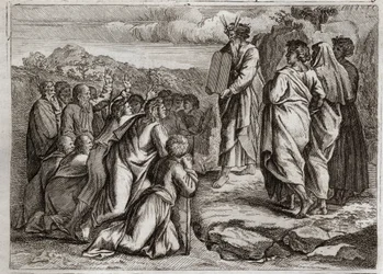 Bible de Royaumont, Ancien Testament : Deuxièmes Tables de la Loi. Dieu donne à Moïse d