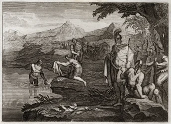 Bible de Royaumont, Ancien Testament : Guerre de Naaman. Naaman, général de l