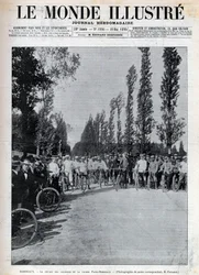 Bordeaux - le départ de la course Paris-Bordeaux - couverture de « Le Monde Illustré » de 1895