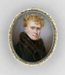 Broche avec portrait d