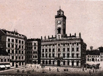 Budapest, Hongrie : Ancien Hôtel de Ville. dans "Le monde illustre 168 vues" Non daté (fin du 19e siècle)