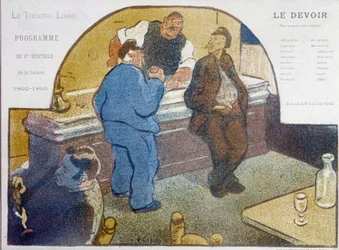 Café de Paris: zinc - dessin, fin du 19e siècle, Carnavalet.