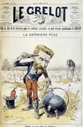 Caricature sur le suicide du général Boulanger - dans « Le Grelot » du 11/10/1891