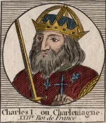 Charlemagne (Carolus Magnus, Charles le Grand) (747-814) roi des Francs et empereur chrétien de l