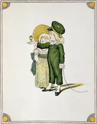 Enfants jouant à la toupie